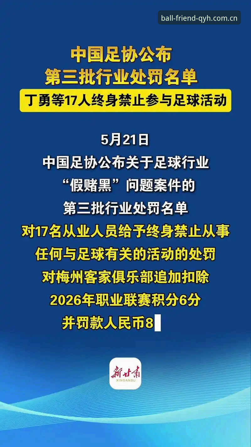 足协禁足终身 vs 五年：哪些足球人彻底告别绿茵？球友会用户热议处罚差异